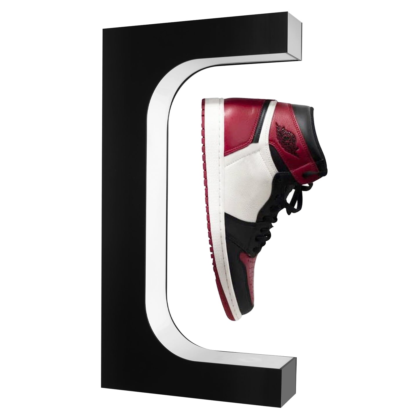 Magnetic Levitation Floating Shoe Display Stand Swivel Sneaker Stand LED Light Rotation for Advertising Store Collection Display