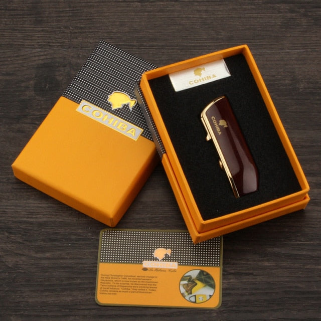 COHIBA Cigar Lighter 3 Jet Flame Gas Torch Butane Lighter Cutter Sharp Cigar Accessories W/ Ciagar Punch &amp; Gift Box - Evanston Magazine Men's Apparel Evanston Magazine Men's Apparel
