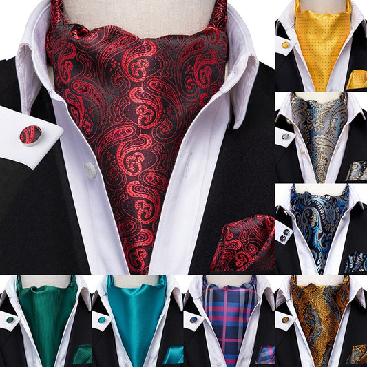High Quality 100% Silk , Ascot Tie Set - Quality collection - Evanston Magazine Men's Apparel Evanston Magazine Men's Apparel