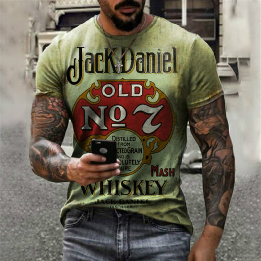 T-shirt Jaack Daniel design summer new style - Evanston Magazine Men's Apparel Evanston Magazine Men's Apparel