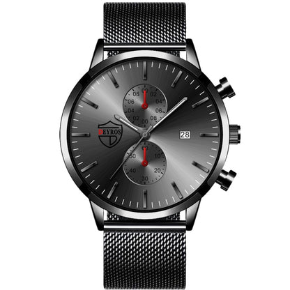 Stainless Steel Mesh Belt Quartz Wrist Watch Men Wristband Luminous Clock - Evanston Magazine Men's Apparel Evanston Magazine Men's Apparel