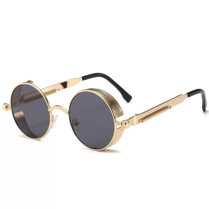 Classic Gothic Steampunk Sunglasses Luxury Brand Designer High Quality UNI-SEX Retro Round Metal Frame Sunglasses (UV400) - Evanston Magazine Men's Apparel Evanston Magazine Men's Apparel