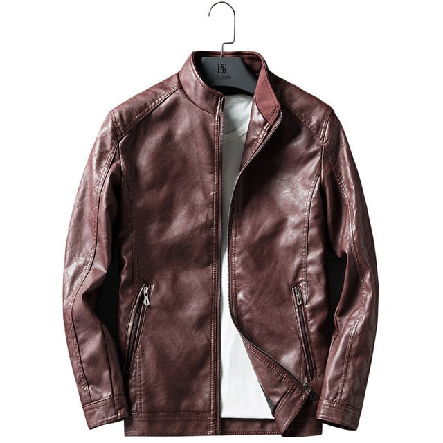Motorcycle Jacket Windproof Leather Coat (Male M L XL 2XL 4XL) - Evanston Magazine Men's Apparel Evanston Magazine Men's Apparel