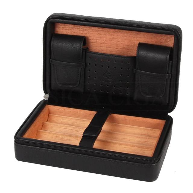 GALINER Portable Humidor Cigar Travel Case Leather Cedar Wood 4 Tube Holder Cigar Humidor Charuto Box F/ Cigar Accessories - Evanston Magazine Men's Apparel Evanston Magazine Men's Apparel